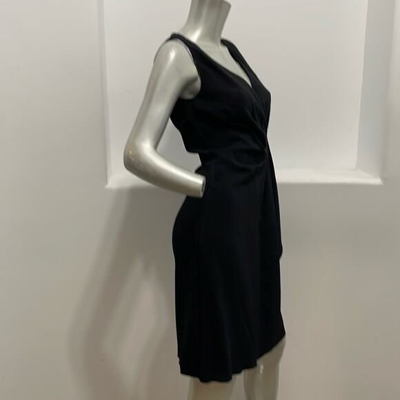 P.A.R.O.S.H. Sleeveless Faux Wrap Ruffle Dress Black Size S - Picture 3 of 13